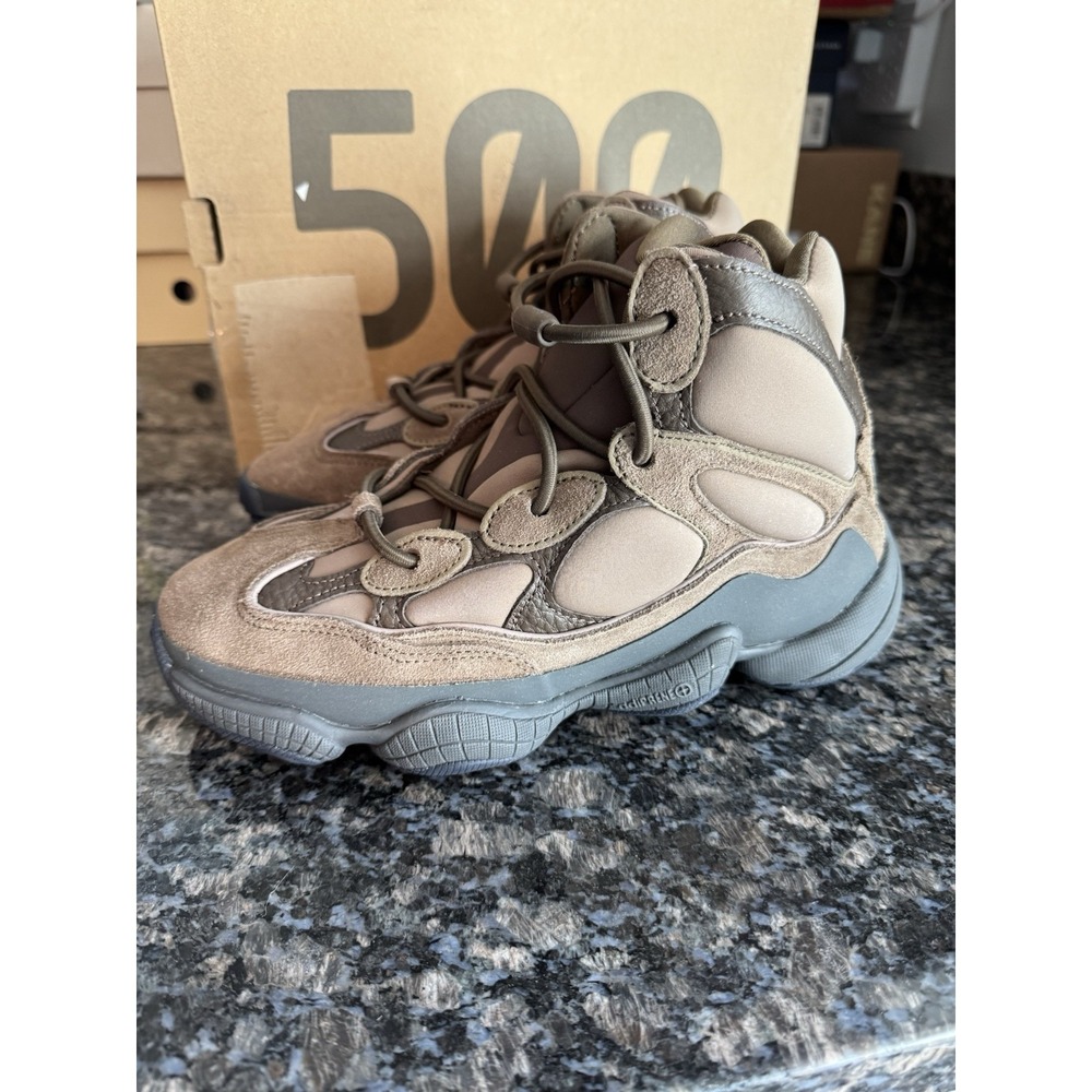 [GX4553] Adidas Yeezy Men's Authentic 500 High Taupe Black Sneakers *NEW* Sz 5.5